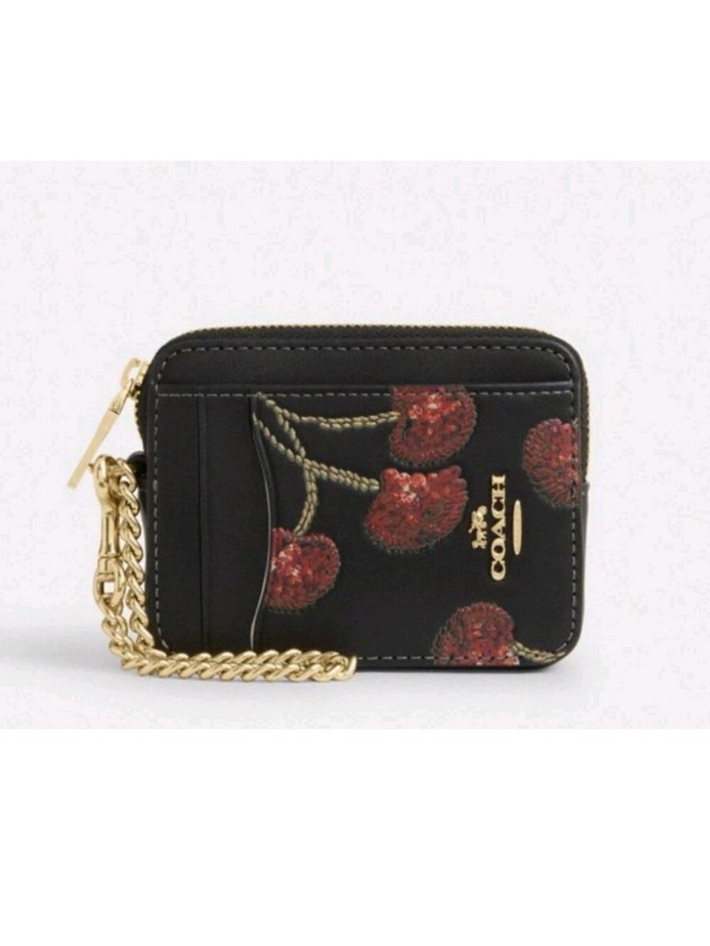 Coach Cherry Zip Card Case